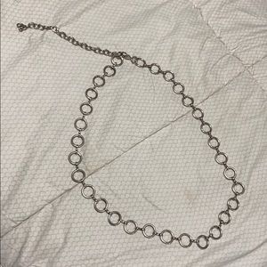Silver chain belt